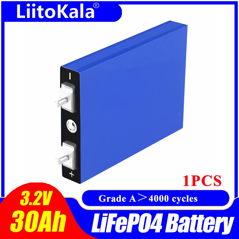 Akumulator LiitoKala 3.2V 30Ah Lifepo4 4S pakiet fosforan litowo-żelazowy pakiet 12.8V, pojazd elektryczny na motocykl