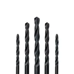 5PCS/10PCS 1mm-14mm 17.5mm HSS Straight shank twist drill bit Black Coated Straight Shank Drill Bit Machine use or Hand Tools