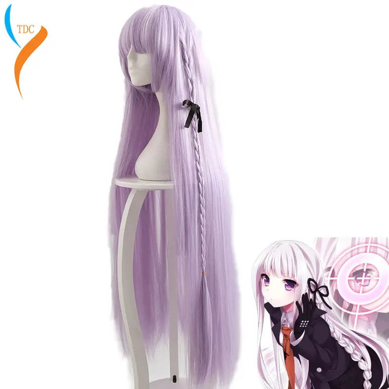 

2020 New Game Danganronpa: Trigger Happy Havoc Wig Kirigiri Kyouko Cosplay Wig Role Play Anime cosplay purple 100CM length Wig