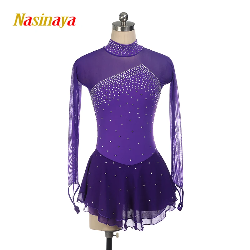 Nasinaya Figure Skating Competition Training Women\'s Dress Children\'s Rhythmic Gymnastics Performance Purple Blue Costume