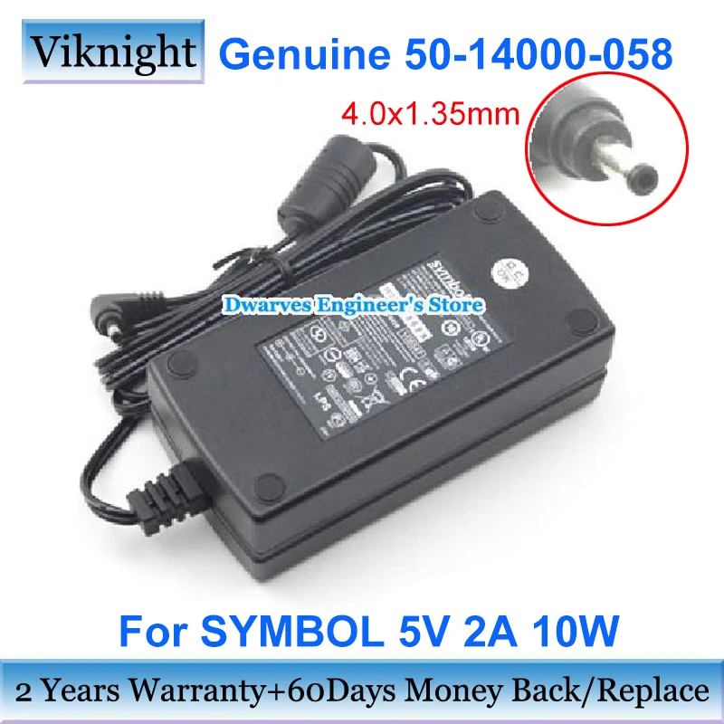 Genuine 50-14000-058 5V 2A AC Adapter For SYMBOL LS7808 LS7708 Power Supply 4.0x1.35mm