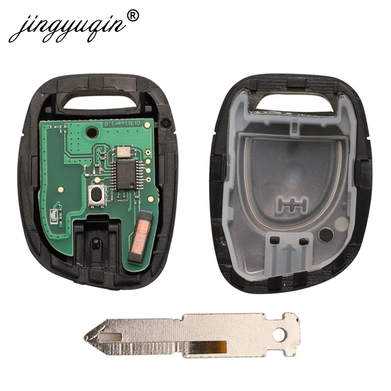 Jingyuqin Auto Allarme Remoto Chiave Misura per Renault Master Kangoo Clio Twingo NE72 Lama PCF7946 Chip di 433MHZ