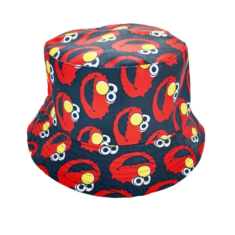 New Summer Women Men Fisherman Hat Foldable Cartoon Bucket Hat Street Hip Hop Bucket Hats Caps Print Panama Fishing Hats gorras