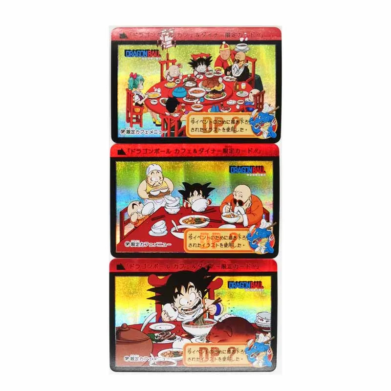 3pcs/set Dragon Ball Z Eat GT Super Saiyan Heroes Battle Card Ultra Goku Game Collection Cards