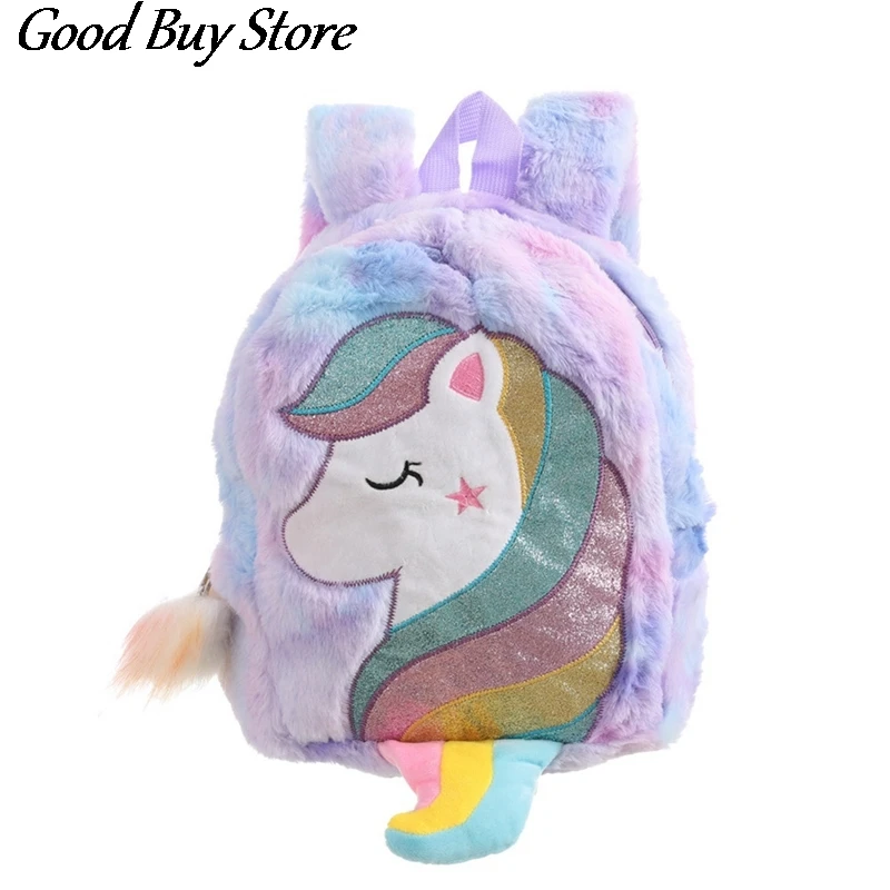 

Unicorn Soft Plush School Bags Children Shoulder Backpack Toddler Girls Mochila Escolar Cute Animal Schoolbags Backpacks Purse