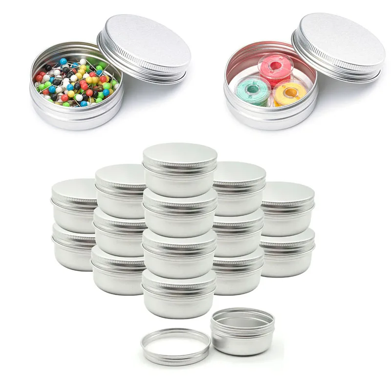 

50pcs 50g Metal Aluminum Pot Lipstick Boxes Empty Cream Candle Cans Cosmetic Containers