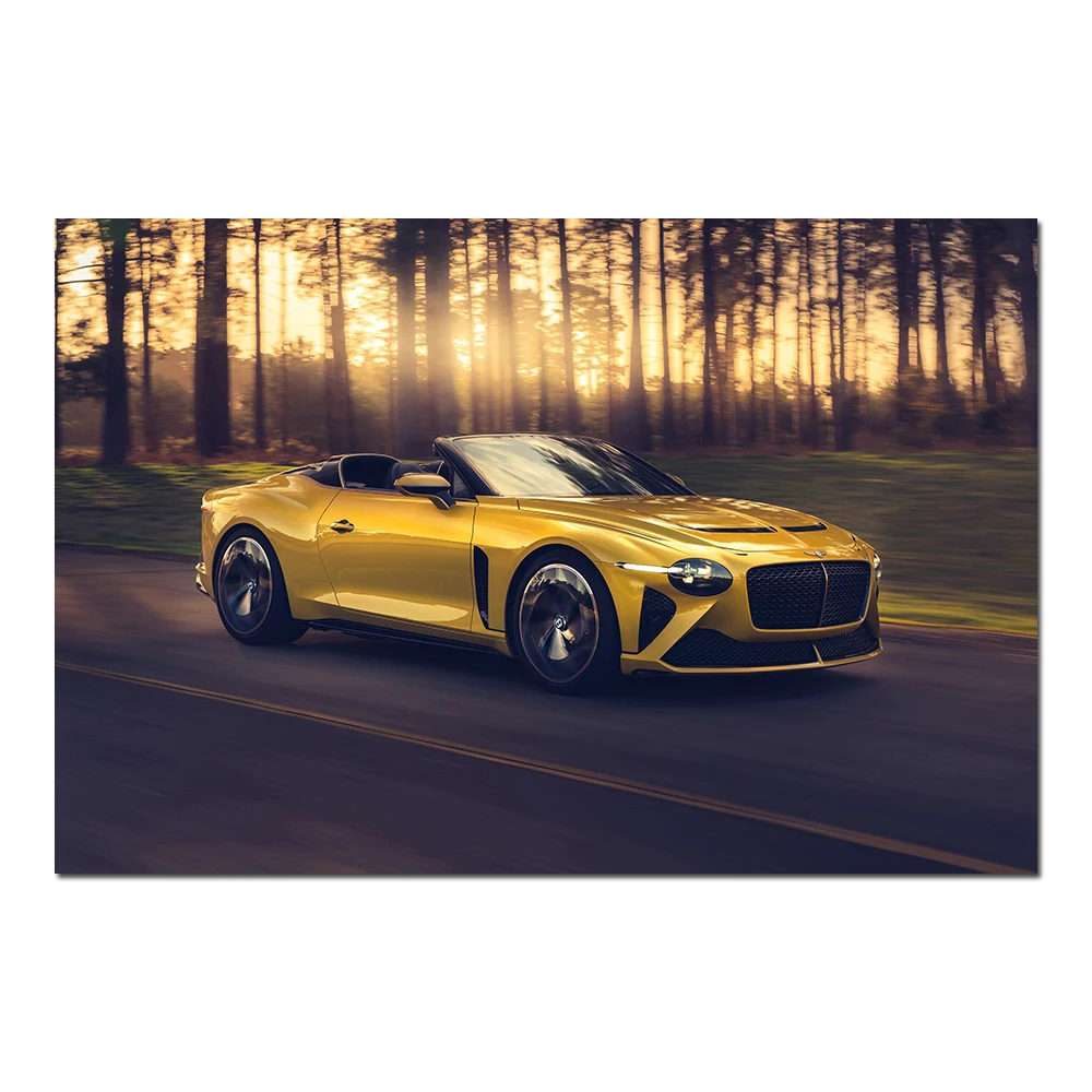 Póster de supercoche bacalar Bentley Mulliner, decoración moderna y sencilla para sala de estar, cuadro sobre lienzo para pared para Hotel y apartamento