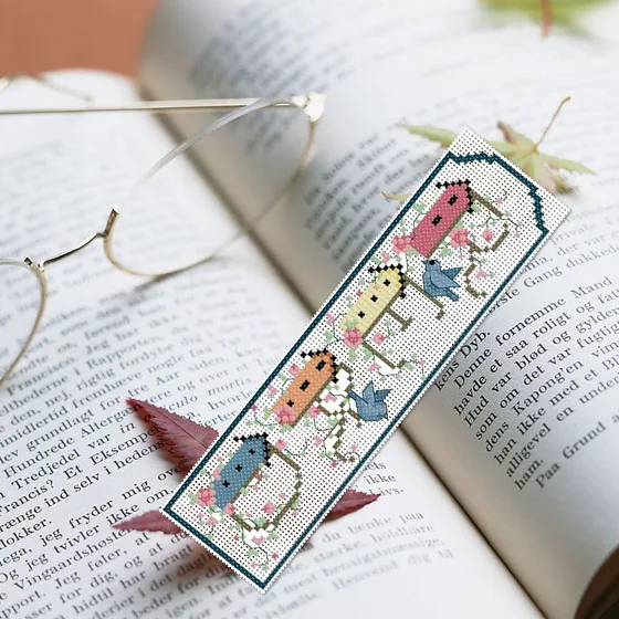 Top Craft Cross Stitch Bookmark Nests, Plastic Fabric, Needlework Embroidery Crafts, Counted Cross-Stitching Kit