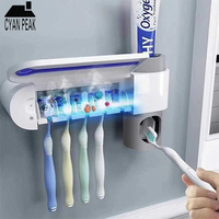 Automatic UV Light Ultraviolet Toothbrush Sterilizer Toothbrush Holder Toothpaste Squeezers Dispenser Bathroom Accessories Set