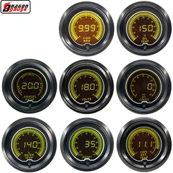 52mm Digital Lcd 7 Colors Light Auto Car Boost Water Temp Oil Temperature Gauge Pressure Tachometer Volt Air Fuel Gas RPM Meter