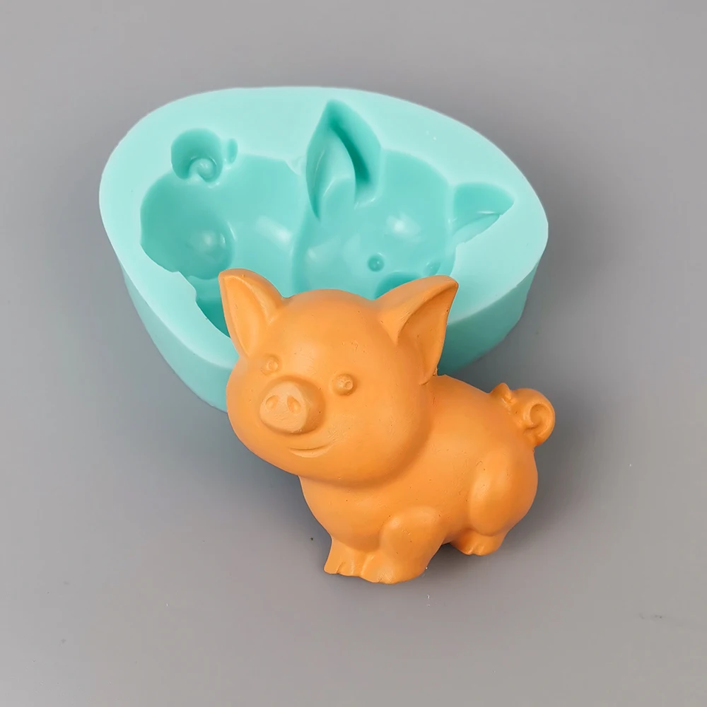 

PRZY Piggy Soap Molds for Children's Soap, Handmade Mould, Silicone Fondant, Cute Clay, Resin Pig Candle Mould, DW0274, 2D