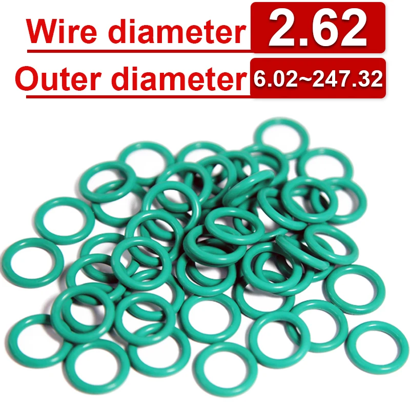 CS 2.62mm FKM Fluorine Rubber Nitrile O-ring High Temperature Resistant Waterproof Sealing Ring Silica Gel Gasket Customization
