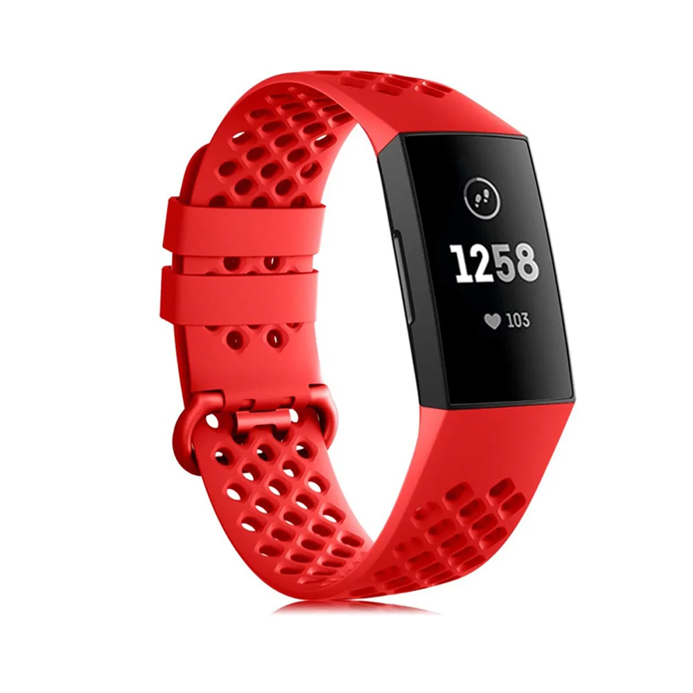 Cinturino in Silicone per Fitbit Charge 3 cinturino per orologio traspirante a 4 cinturini bracciale sportivo per Fitbit Charge 4 Charge 3 SE Smartwatch