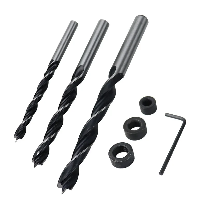 7pcs Set 3mm-10mm punta per trapano svasata per legno in acciaio ad alta velocità guida per smussatura del legno