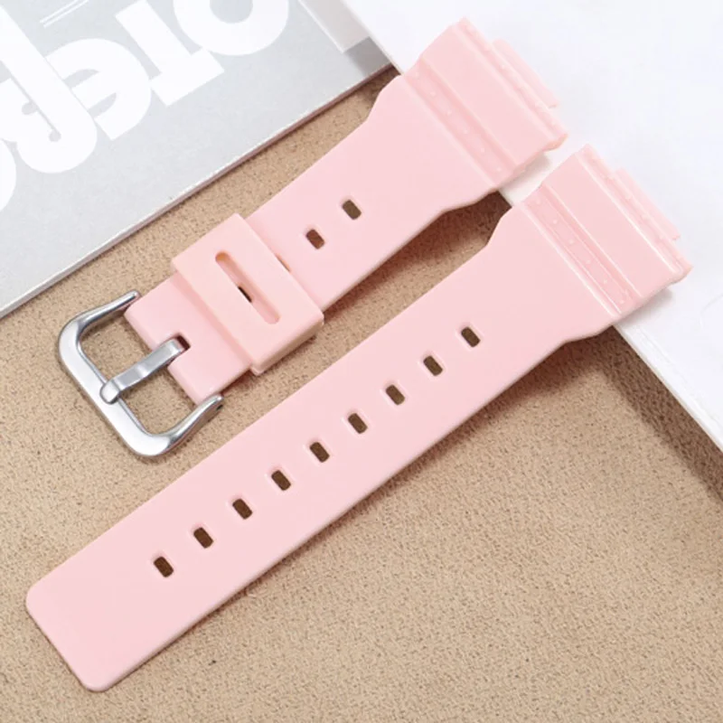 Special Interface Silicone Watchband 16mm Black White Pink Strap Replacement Belt For G SHOCK GMA S120mf 110 130 140