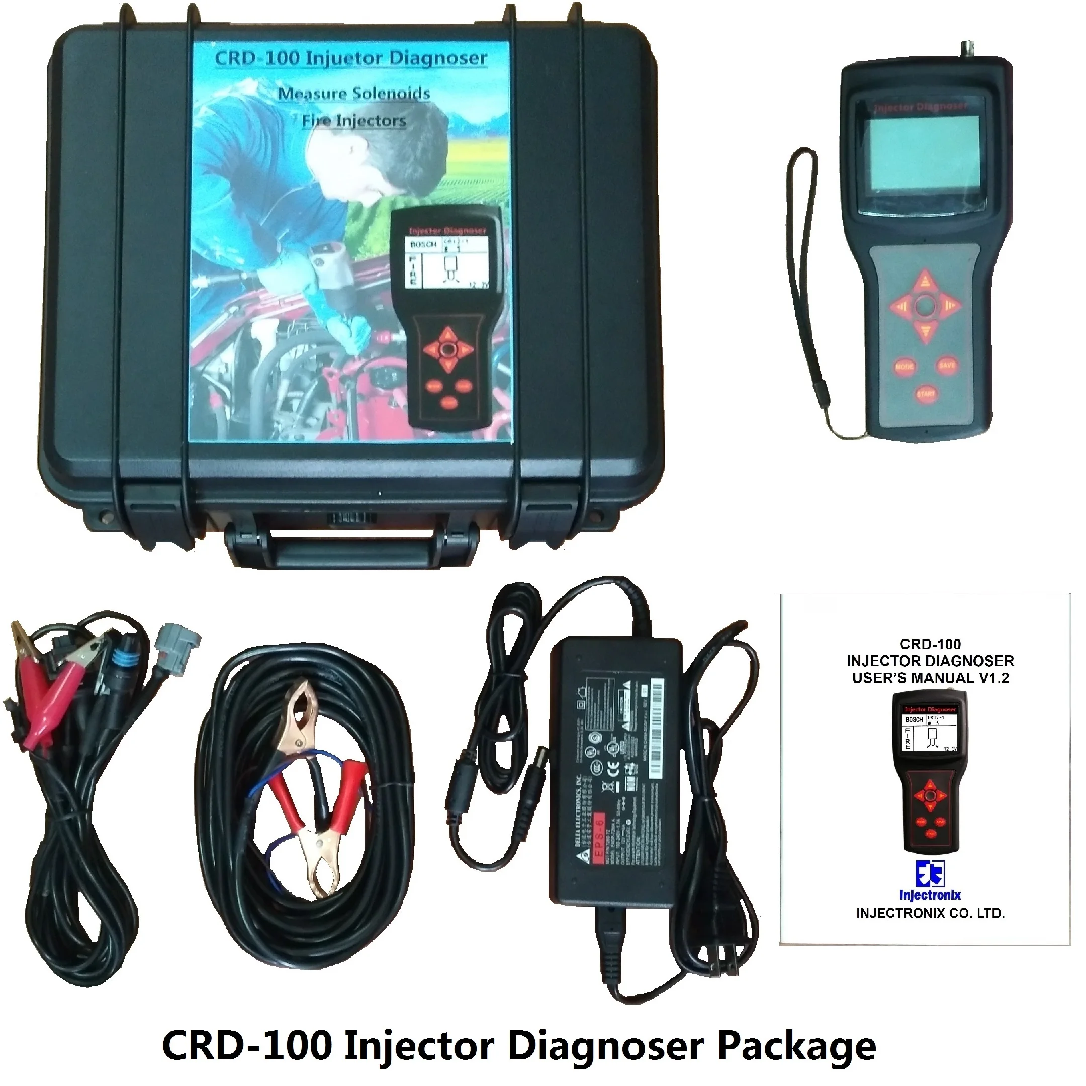 

CRD100 Common Rail Diesel Engine Injector Diagnose Device Portable Solenoid Faults Tester