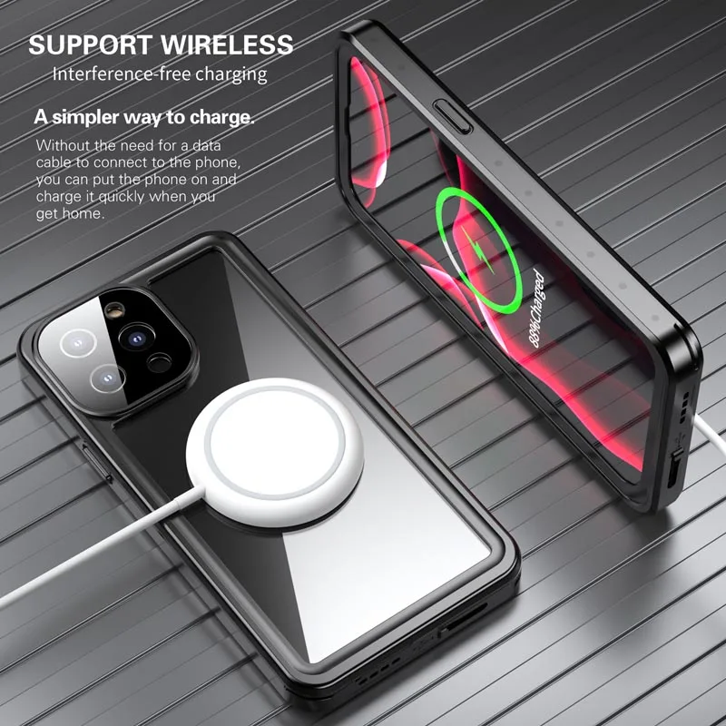 Professional 5 Meter Waterproof Case For iPhone 14 13 Pro Max Mini  Shock Drop Diving Cover for iPhone 11 12 Xs Max XR 7 8 Plus