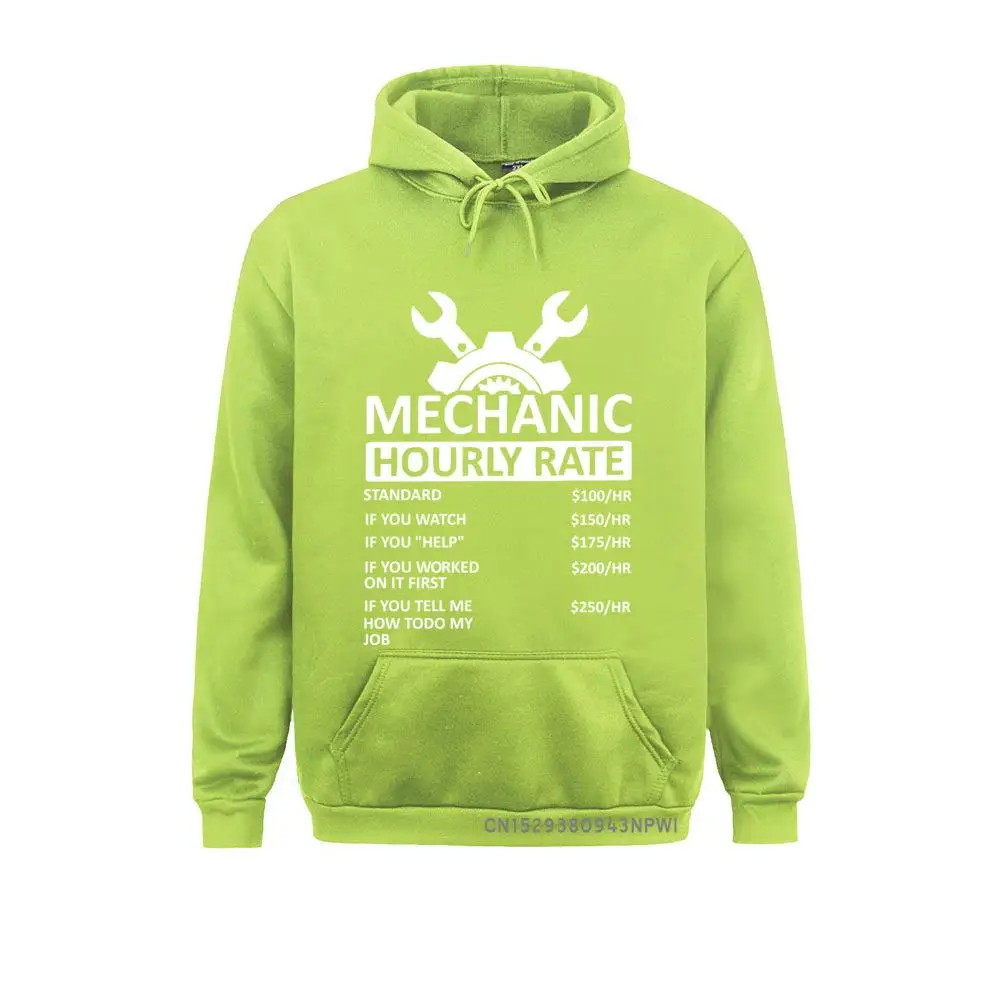 Men's Hoodie Mechanic Hourly Rate Unique Pullover Male Sportswear Car Fix Engineer Sweatshirt Clothing Gift Idea