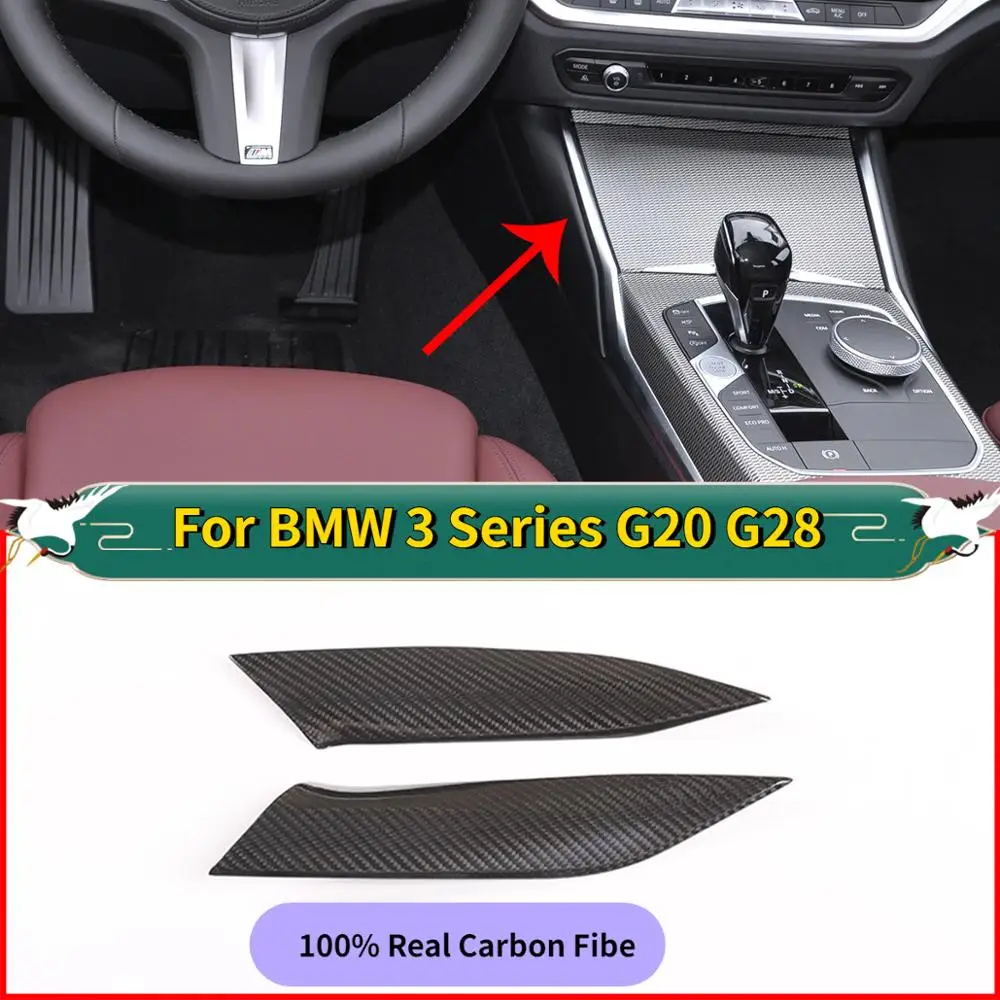 

For BMW 3 Series G20 G28 20li 325li 2019 2020 100% Real Carbon Fibe Car Center Console Decoration Trim Car Accessories