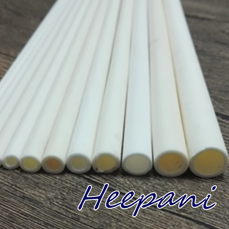 High Temperature 99.5% Alumina Al2O3 Ceramic Pipe 0.6x1x100mm-18x25x100mm Thermocouple Ceramic Protection Tube Hollow Rod Roller