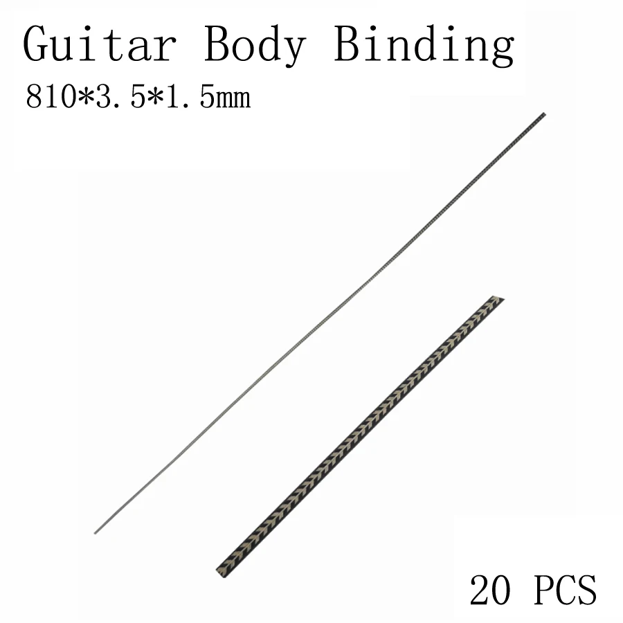 20 pcs 810mm guitar Binding Inlay Body Project Purfling Strip Guitar Bass Ukulele back Middle binding Accessories wood