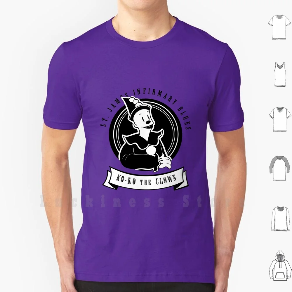Koko The Clown T Shirt Cotton Men DIY Print Koko The Clown Boop Retro Cartoon Saint James Blues Saint James Infirmary
