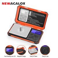 NEWACALOX 500g/0.01g High Precision Electronic Balance Scale LCD Display Backlight Jewelry Lipstick Making Weighing Pocket Scale