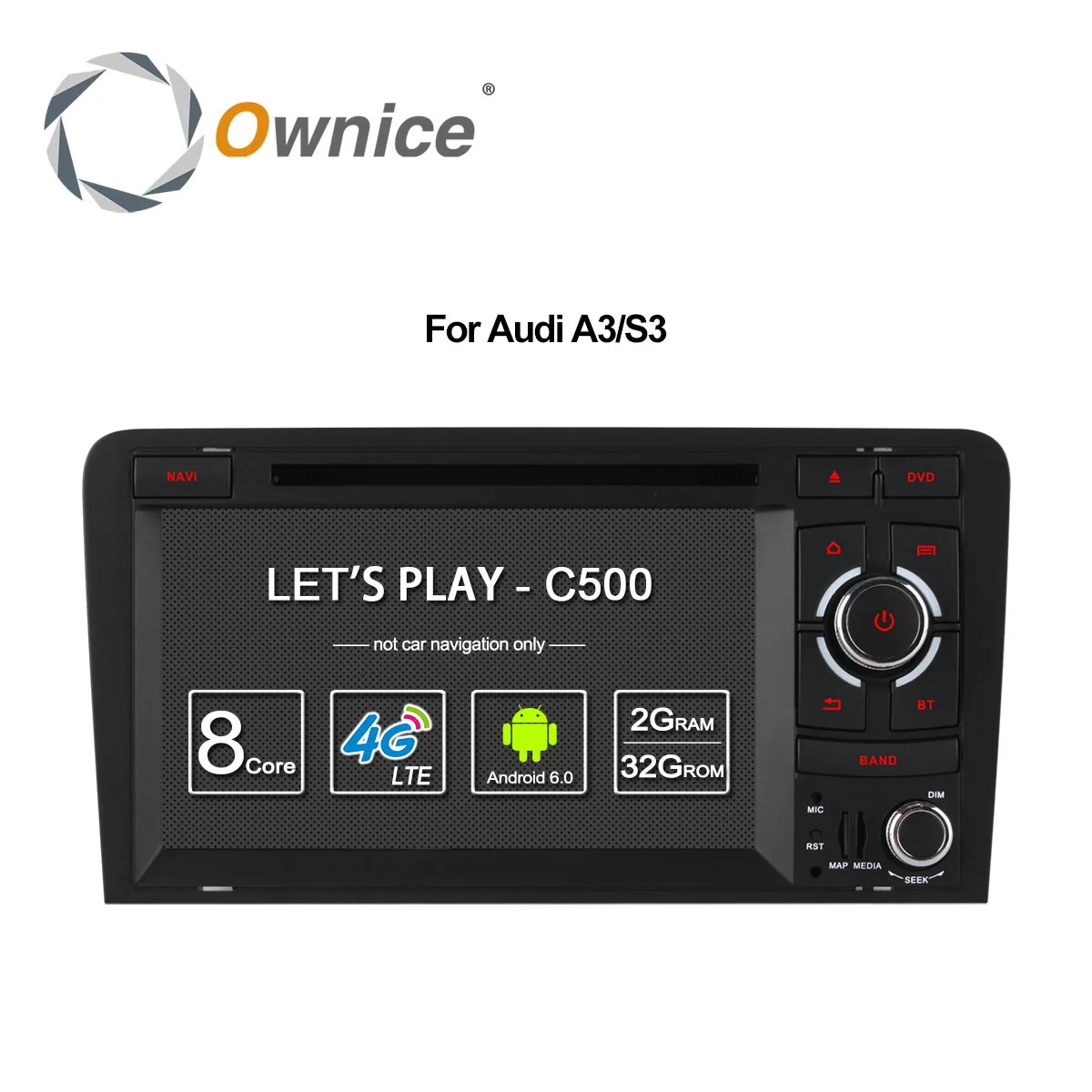 

Ownice C500 Octa Core 4G SIM LTE Android 6.0 2 Din 7" Car DVD Player for Audi A3 S3 2004-2011 Radio GPS Navi BT 2GB RAM 32GB ROM