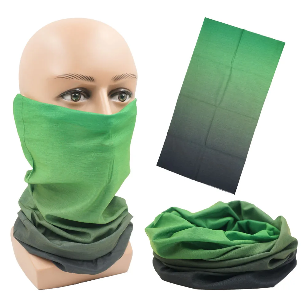 Gradient Candy Color Seamless Bandana Ombre Outdoor Riding Scarf Neck Gaiter Tube Hiking Cycling Headwrap Headband Man Woman