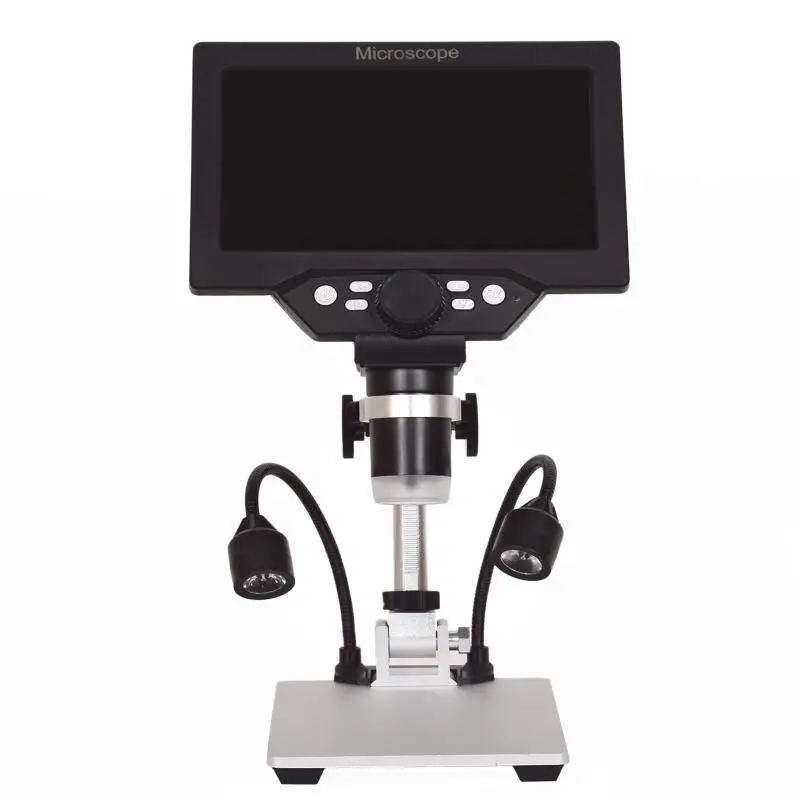 

Big LCD Display Digital Microscope 12MP 1-1200X Electronic Video Magnifier Camera Soldering Phone PCB Repair Tools LED Light