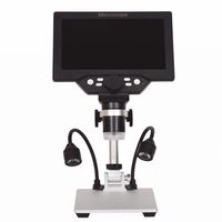 Big LCD Display Digital Microscope 12MP 1-1200X Electronic Video Magnifier Camera Soldering Phone PCB Repair Tools LED Light