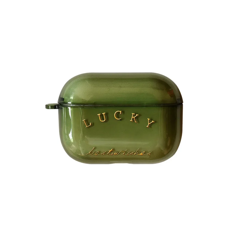 Lucky-funda translúcida para Apple airpods 1 y 2, funda de silicona suave para auriculares inalámbricos, Airpods Pro 1 y 2