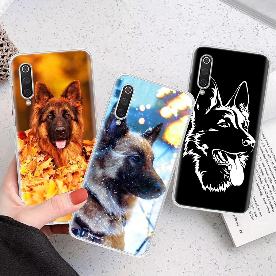 German Shepherd Dog Silicon Call Phone Case For Xiaomi Redmi Note 13 12 12S 11 11S 10 10S 11T 11E Pro Plus 9 9S 9T 8 8T 7 Cover 