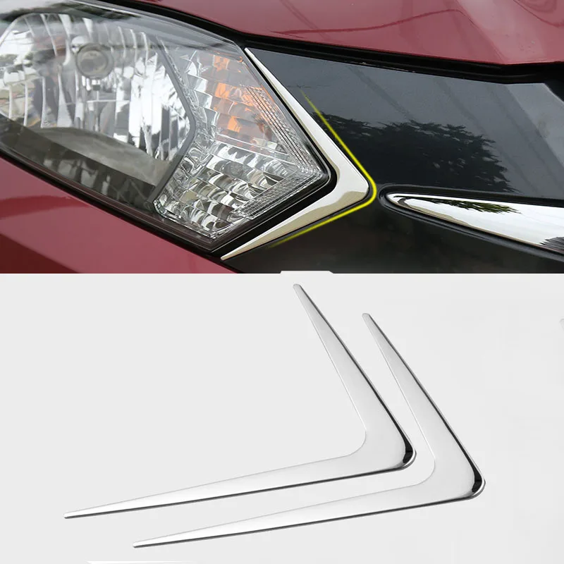 For Honda HRV HR-V Vezel 2014 2015 2016 2017 2018 front Headlights Trim Cover Decorative Head light Triangle Cover Frame