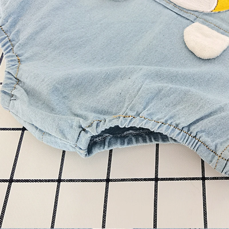 IENENS Baby Boy Girl Bodysuit Denim Clothing Summer Jumpsuit Cartoon Jumper Outfits Newborn Infant Clothes Overalls Dungarees