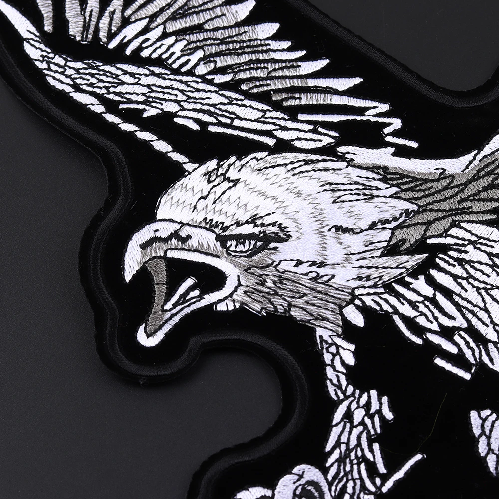 Large eagle embroidery patches cowboy motorcycle coat motorcycle rock DIY decoration badge high quality sticker iron on clothes