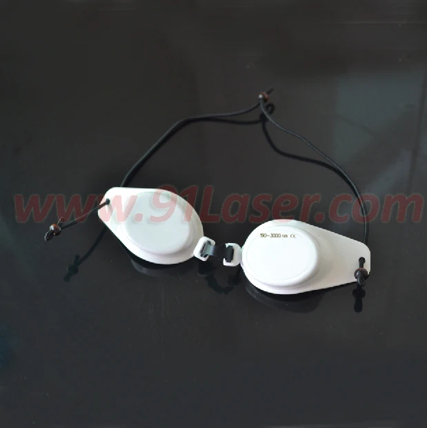 Laser Safety Goggles for 190-3000nm CE  Ceramic White and Metal Material Cleaning Cloth and Plastic Case Laser Glasses