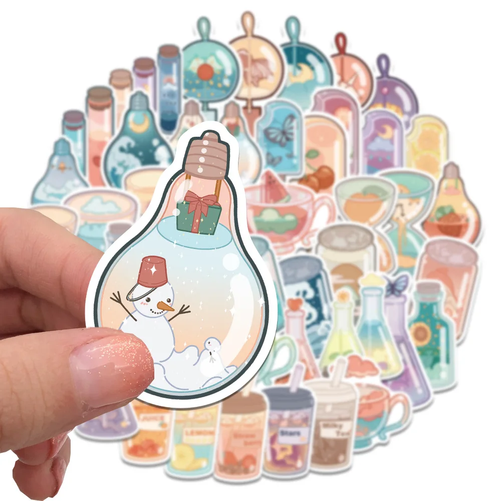 10/30/50pcs Cartoon Ins Cute Drink Graffiti Stickers Aesthetic Decals Kids Toy Scrapbook Diary Phone Laptop Luggage Bike Sticker