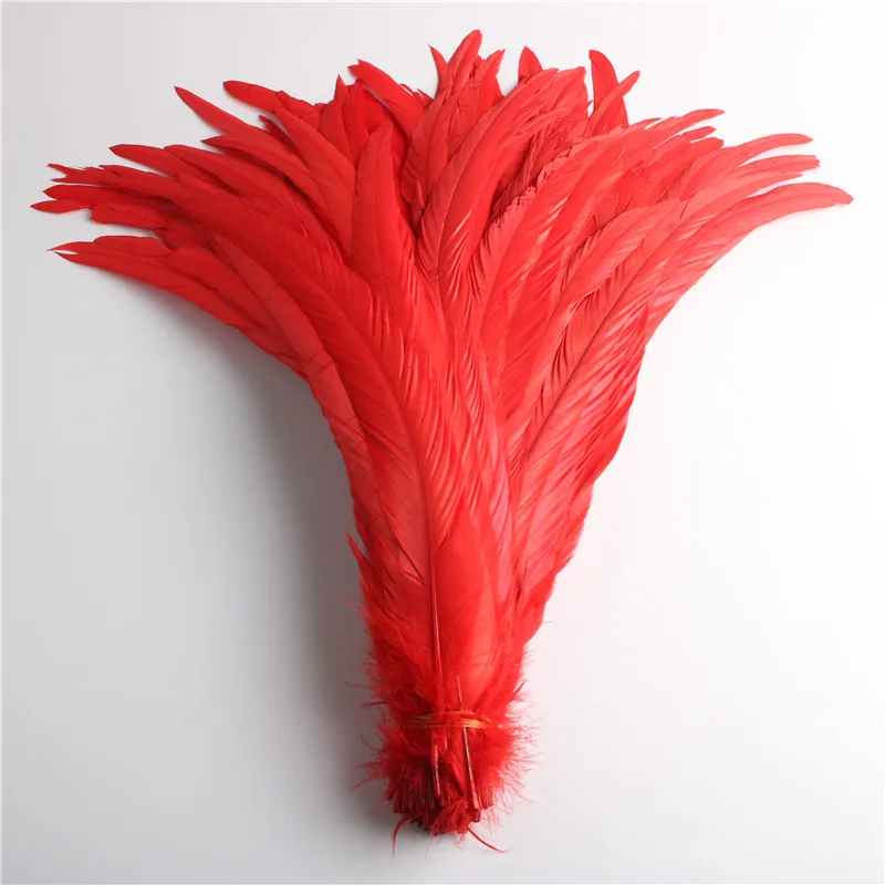 الجملة 100 قطعة ريشة الدجاج 30-35 سنتيمتر ريش ذيل الديك الطبيعي للزينة الحرفية ريشة عيد الميلاد لتقوم بها بنفسك ريشة
