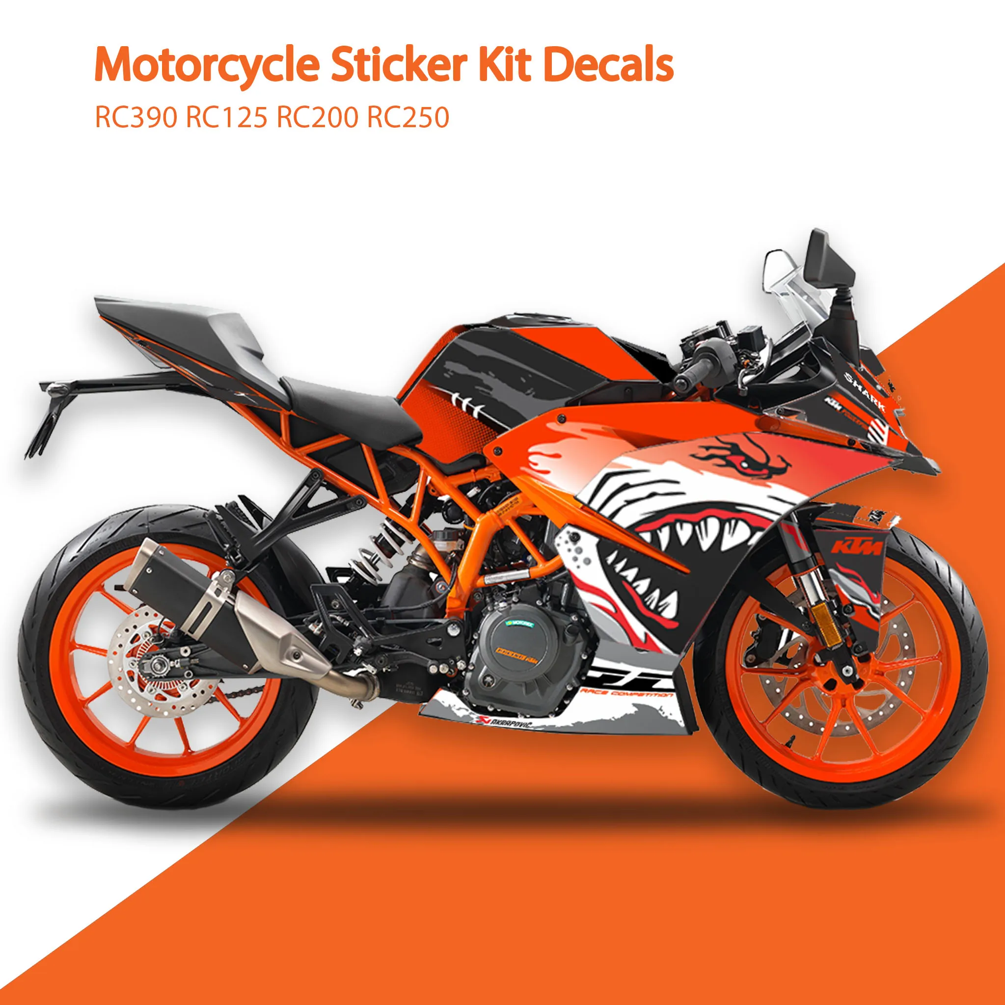 Motorcycle Sticker Kit Decals RC390 RC125 RC200 RC250 Accessories Para Moto Decoration Pads Set