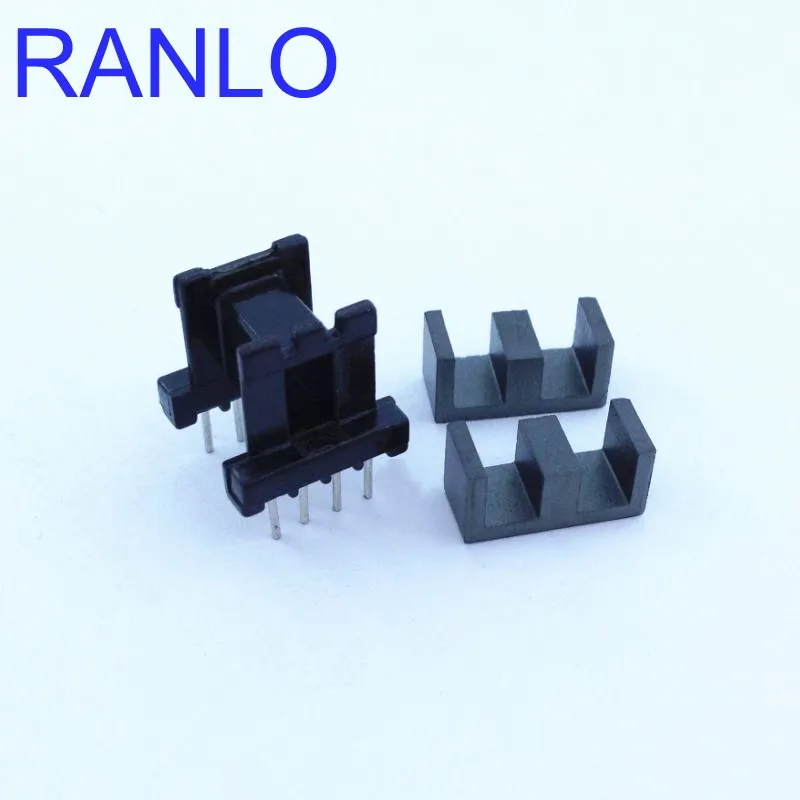 20sets/Lot EE13/6/6 Magnet Transformer Bobbin PC40 3C90 Magnetic Ferrite Core Horizontal 4+4pin