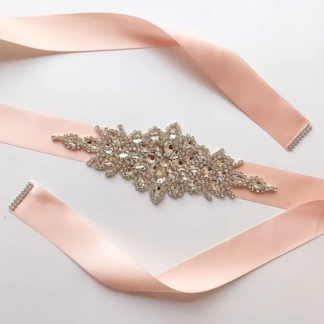 Vrouwen Bruiloft Prom Decoratie Brede Sash Rhinestone Satijnen Lint Bruids Riem Party Bruid Bruidsmeisje Jurk Cumberbanden Tailleband