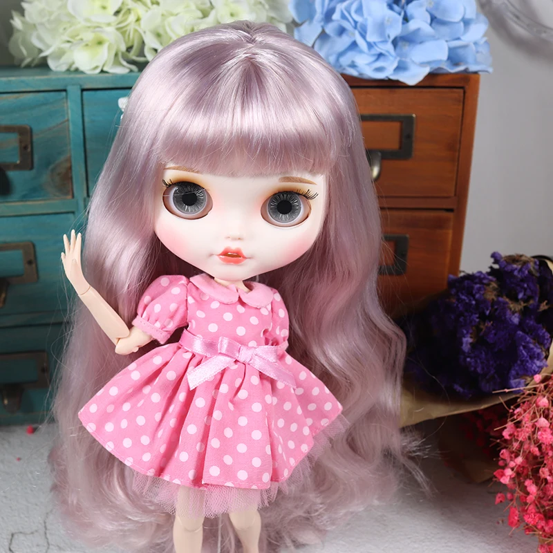 Fortune Days ICY DBS BJD Blyth 1/6 doll Handmade clothes 4 color Wave point dress