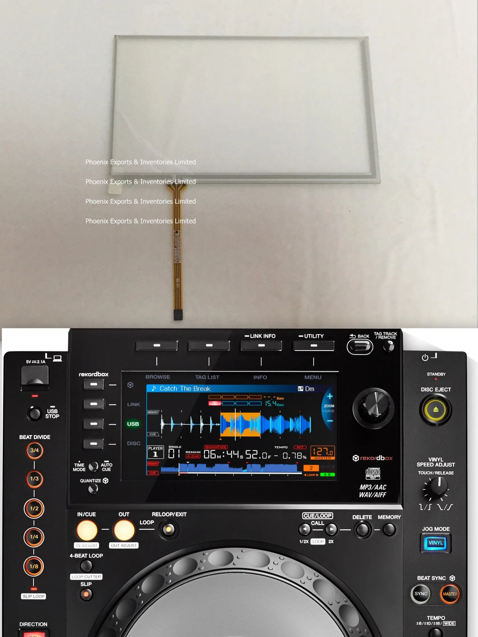 Touch Screen digitizer for pioneer CDJ-2000NXS2 CDJ-2000 NEXUS 2 Touch Glass Panel Pad