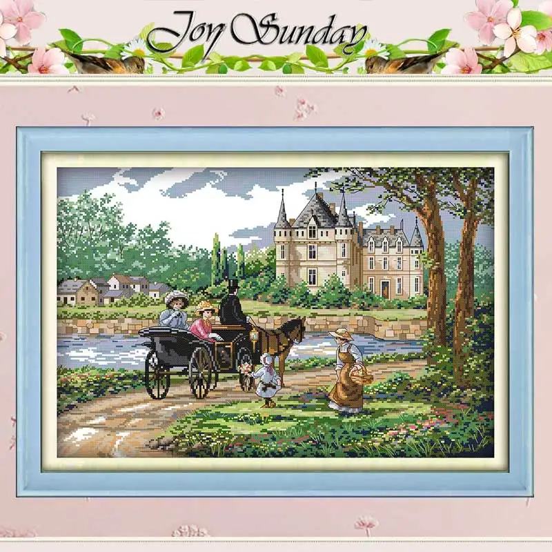 Suburban Patterns Counted Cross Stitch Set DIY 11CT 14CT 16CT Stamped DMC Cross-stitch Kit Embroidery Needlework Home Decor