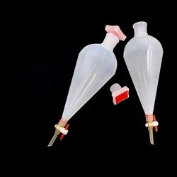 1pc 125ml 250ml 500ml 1000ml Pear-shaped Plastic Separatory funnel with PTFE Stopper PP Separating Funnel Laboratory Supplies