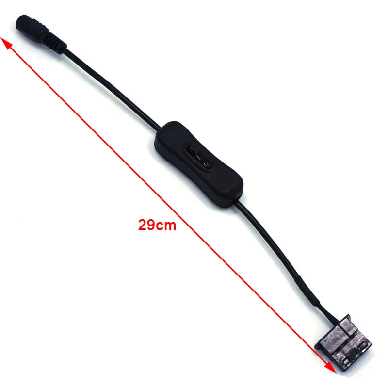 DC 5521 to Molex 4 Pin Power Supply Adapter Cable with Switch for Computer fan Surveillance cameras routers