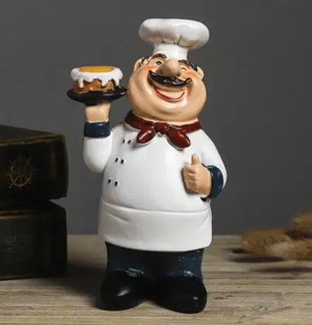 Statue outlets chef figures out the pieces Home restaurant Bakery cake Cake shop bar Decoration hotel decoration