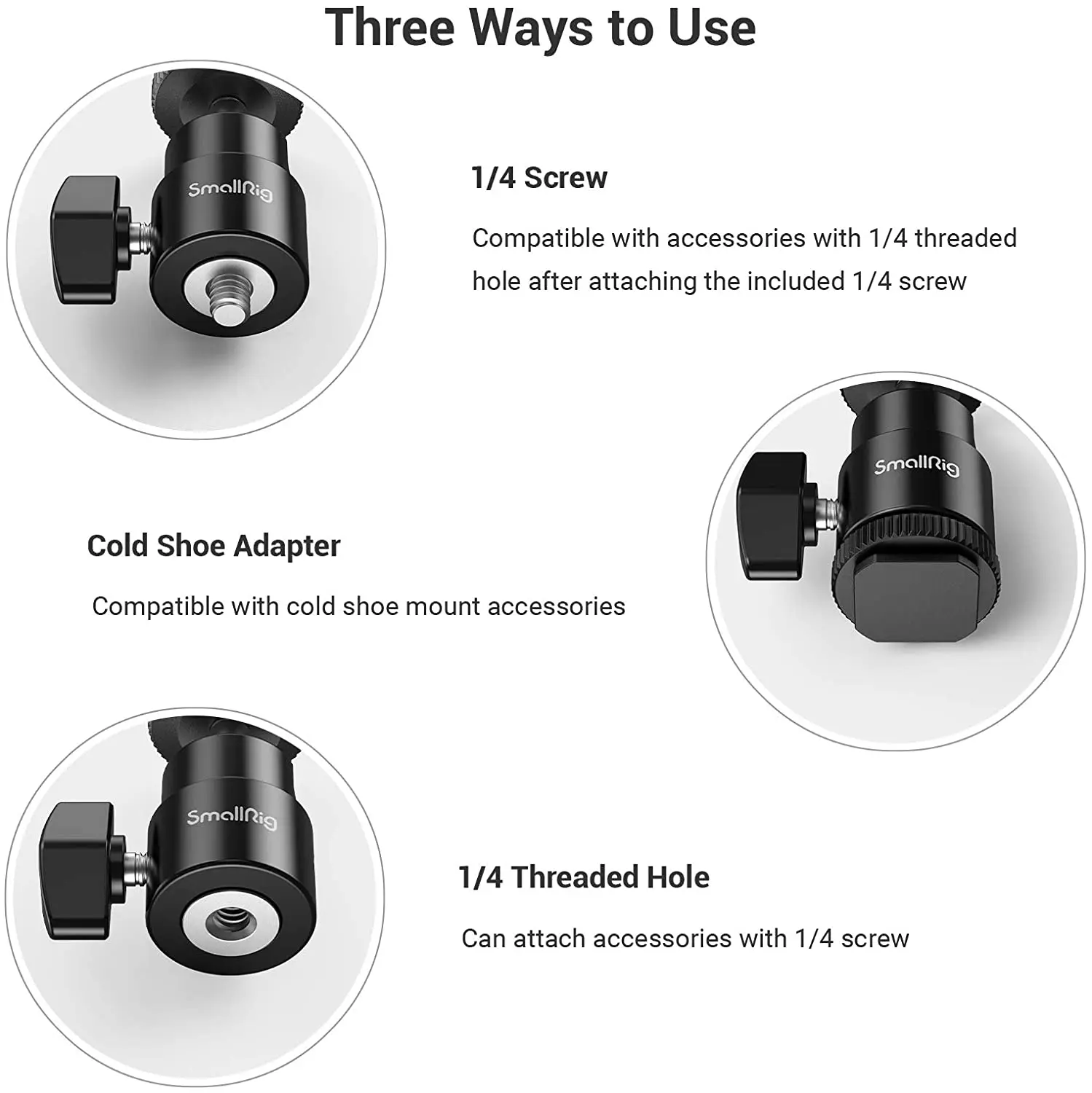 SmallRig LCD Monitor Shoe Adapter 1/4\