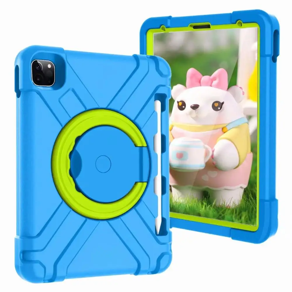 

For iPad Pro 11 2020 2nd Gen Shockproof Case Silicone EVA Kids Safe Pen Holder Case Funda for iPad Pro 11 inch Stand Tablet Case